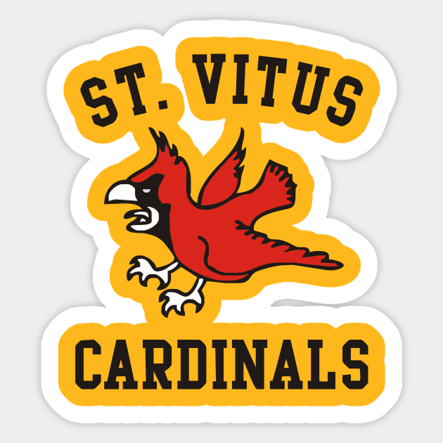 St Vitus Cardinals Basketball Team Sticker by grekhov